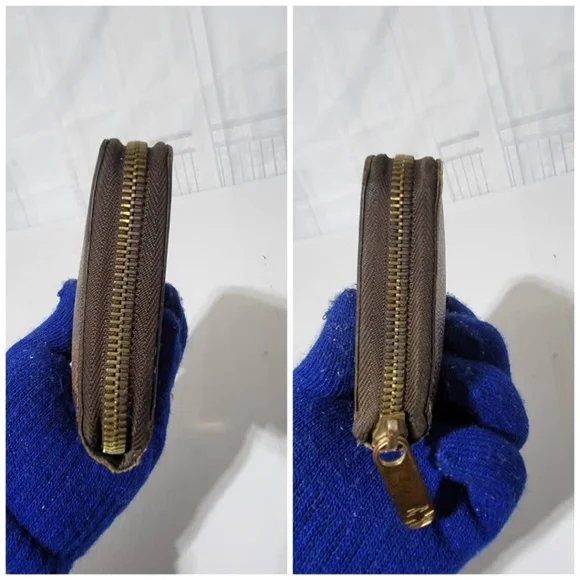 Authentic Louis Vuitton Damier Ebene Canvas Zippy Wallet Brown - Picture 8 of 16